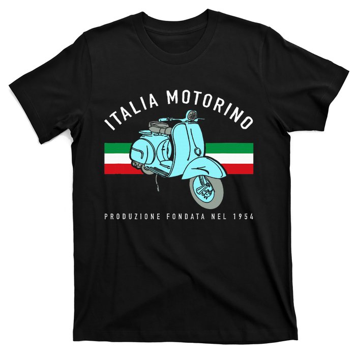 Italia Motorino Vintage Italian Scooter Italian Flag T-Shirt