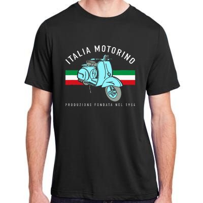 Italia Motorino Vintage Italian Scooter Italian Flag Adult ChromaSoft Performance T-Shirt