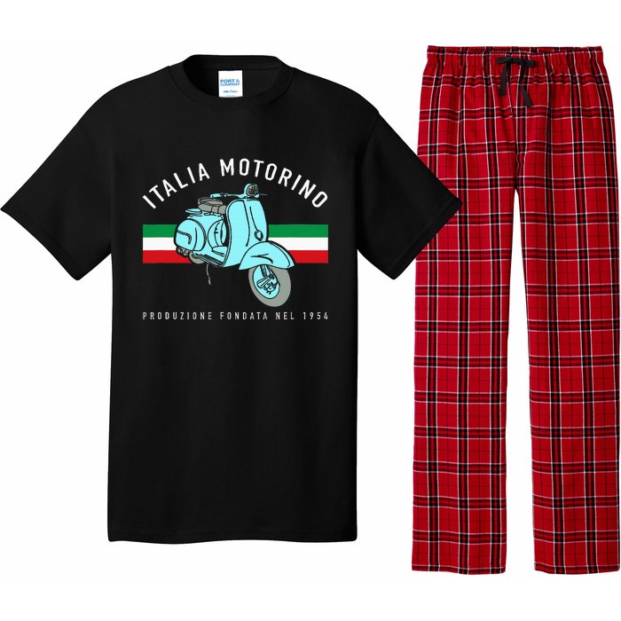 Italia Motorino Vintage Italian Scooter Italian Flag Pajama Set