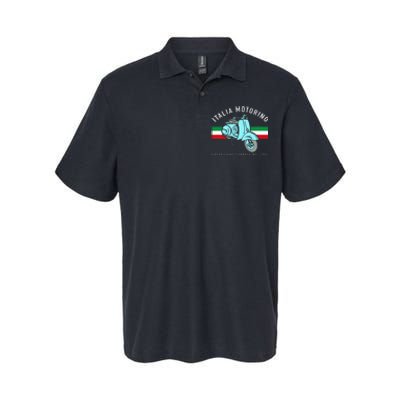 Italia Motorino Vintage Italian Scooter Italian Flag Softstyle Adult Sport Polo