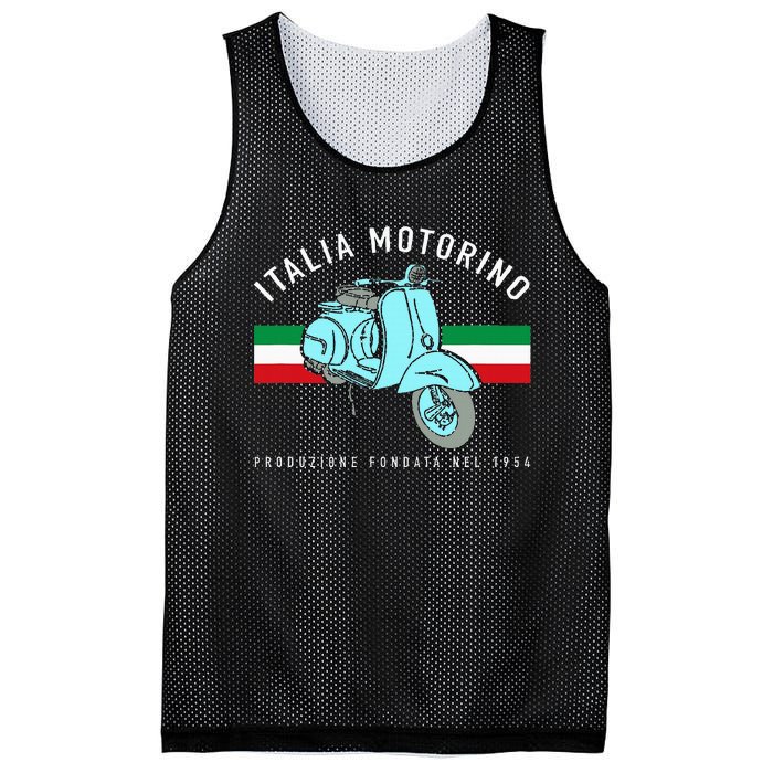 Italia Motorino Vintage Italian Scooter Italian Flag Mesh Reversible Basketball Jersey Tank