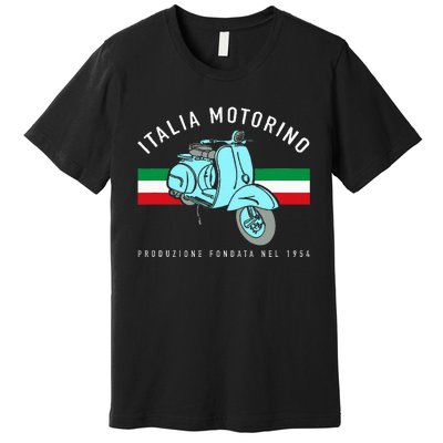 Italia Motorino Vintage Italian Scooter Italian Flag Premium T-Shirt