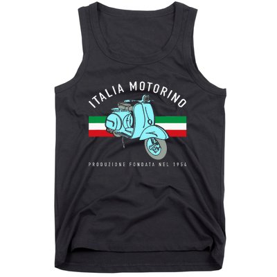 Italia Motorino Vintage Italian Scooter Italian Flag Tank Top