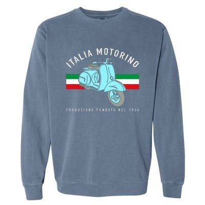 Italia Motorino Vintage Italian Scooter Italian Flag Garment-Dyed Sweatshirt