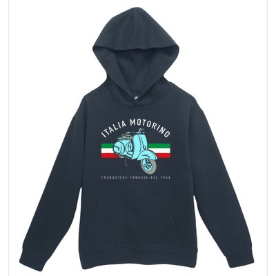 Italia Motorino Vintage Italian Scooter Italian Flag Urban Pullover Hoodie