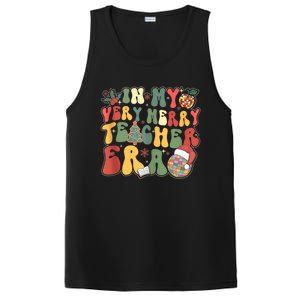 In My Very Merry Teacher Era Groovy Retro Teacher Christmas Meaningful Gift PosiCharge Competitor Tank