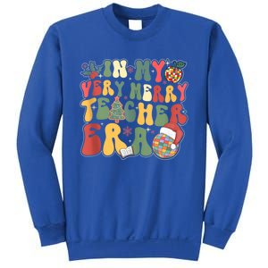 In My Very Merry Teacher Era Groovy Retro Teacher Christmas Meaningful Gift Sweatshirt