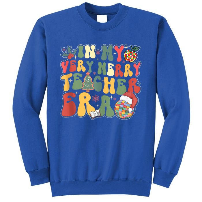 In My Very Merry Teacher Era Groovy Retro Teacher Christmas Meaningful Gift Sweatshirt