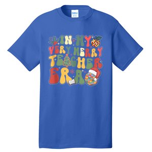 In My Very Merry Teacher Era Groovy Retro Teacher Christmas Meaningful Gift Tall T-Shirt