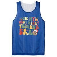 In My Very Merry Teacher Era Groovy Retro Teacher Christmas Meaningful Gift Mesh Reversible Basketball Jersey Tank