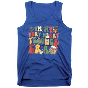 In My Very Merry Teacher Era Groovy Retro Teacher Christmas Meaningful Gift Tank Top