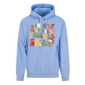 In My Very Merry Teacher Era Groovy Retro Teacher Christmas Meaningful Gift Unisex Surf Hoodie