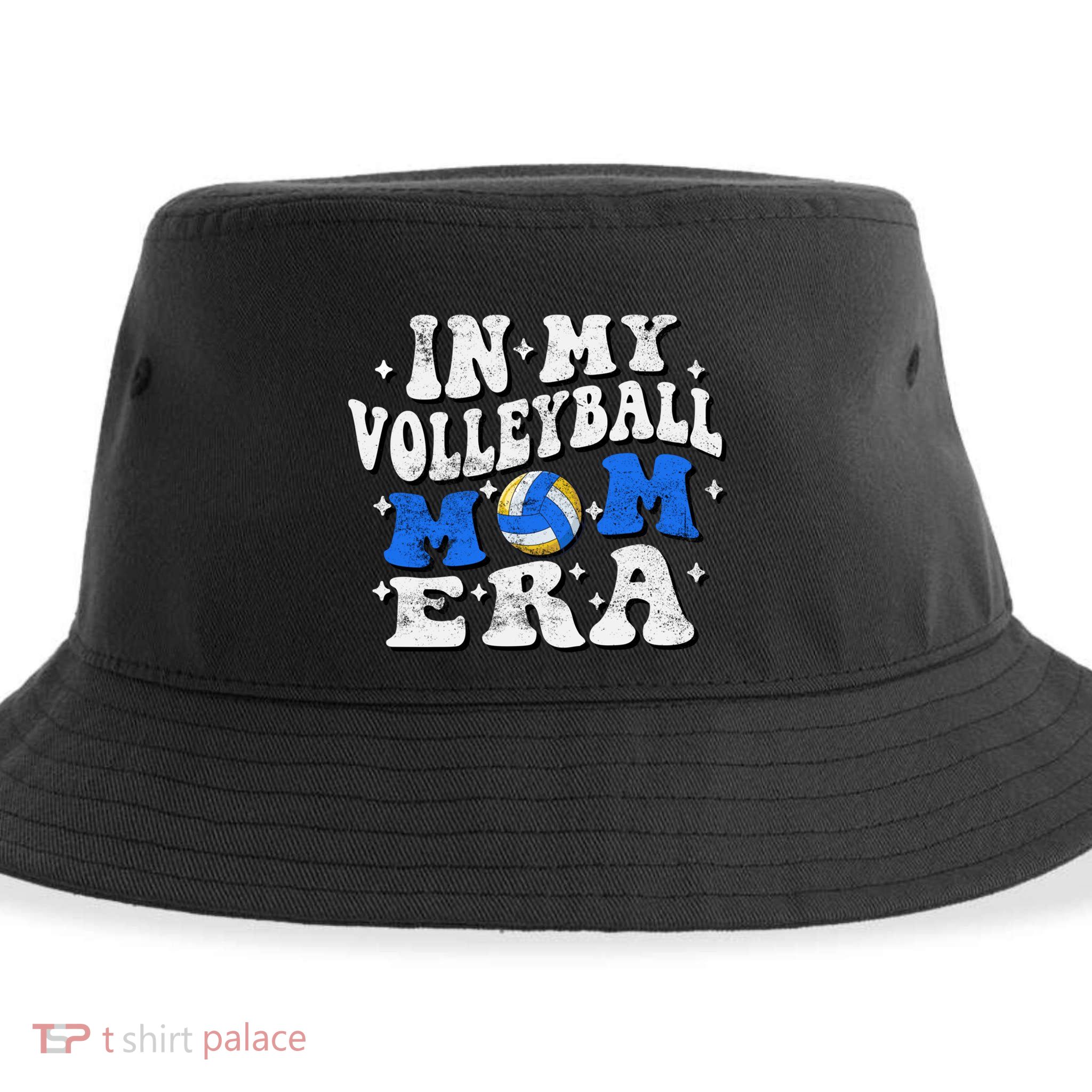 In My Volleyball Mom Era Funny Player Volleyball Mom Groovy Great Gift Sustainable Bucket Hat