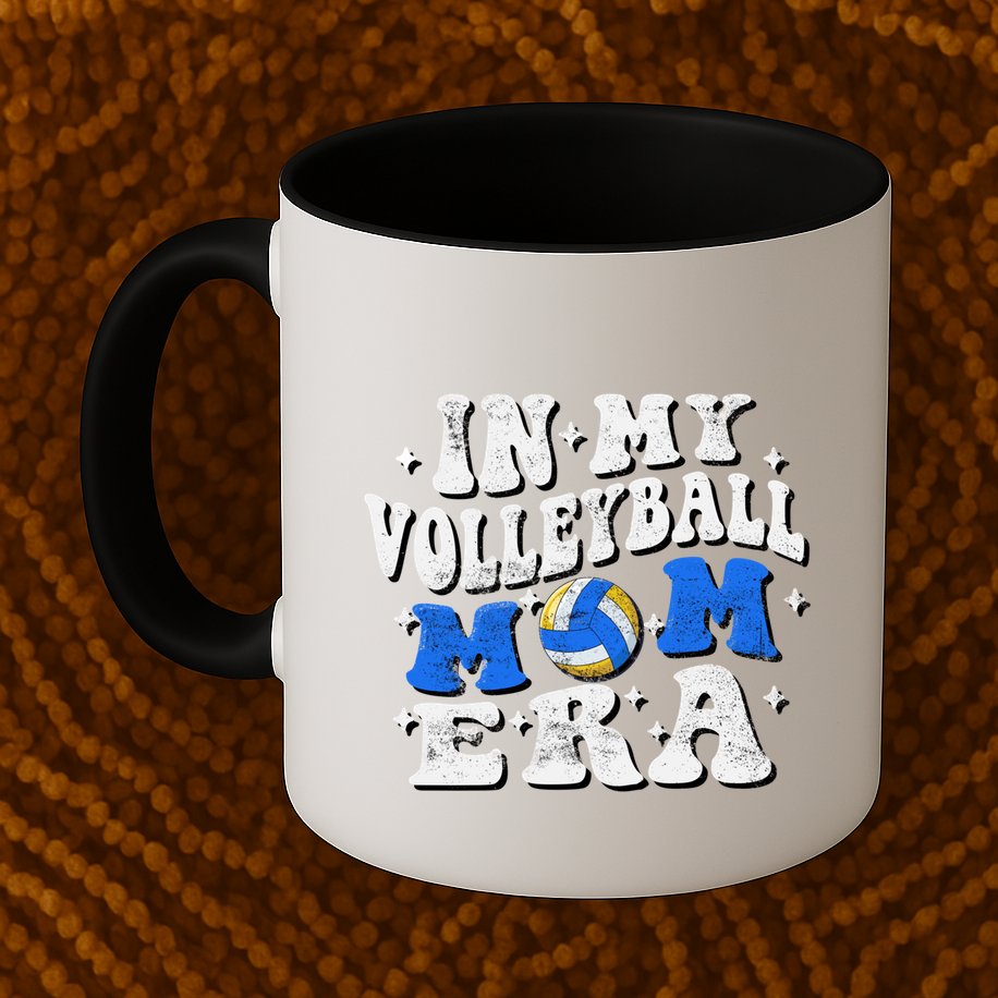 In My Volleyball Mom Era Funny Player Volleyball Mom Groovy Great Gift Mug