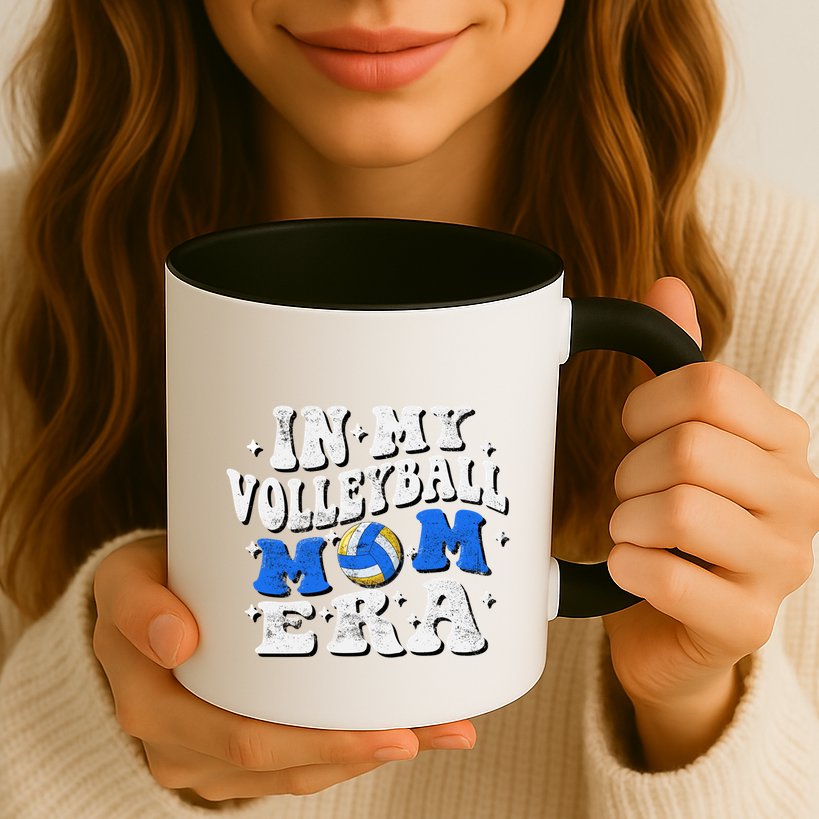 In My Volleyball Mom Era Funny Player Volleyball Mom Groovy Great Gift Mug