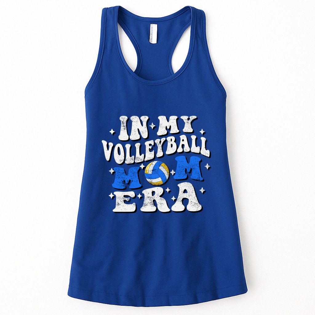 In My Volleyball Mom Era Funny Player Volleyball Mom Groovy Great Gift Womens Tank Top