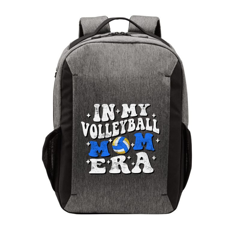 In My Volleyball Mom Era Funny Player Volleyball Mom Groovy Great Gift Vector Backpack