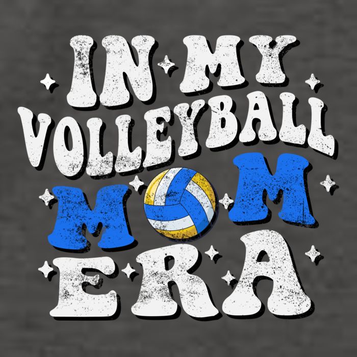 In My Volleyball Mom Era Funny Player Volleyball Mom Groovy Great Gift Vector Backpack