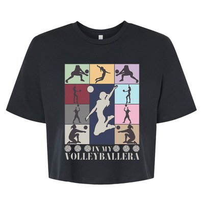 In My Volleyball Era Retro Vintage Volleyball Sport Game Day Bella+Canvas Jersey Crop Tee