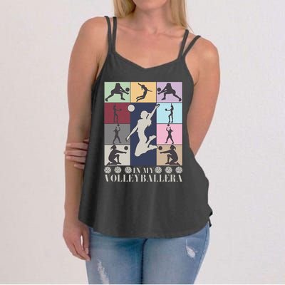 In My Volleyball Era Retro Vintage Volleyball Sport Game Day Women's Strappy Tank