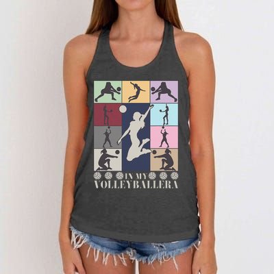 In My Volleyball Era Retro Vintage Volleyball Sport Game Day Women's Knotted Racerback Tank