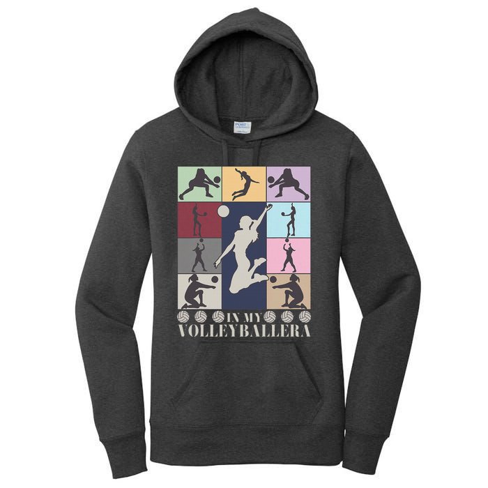 In My Volleyball Era Retro Vintage Volleyball Sport Game Day Women's Pullover Hoodie