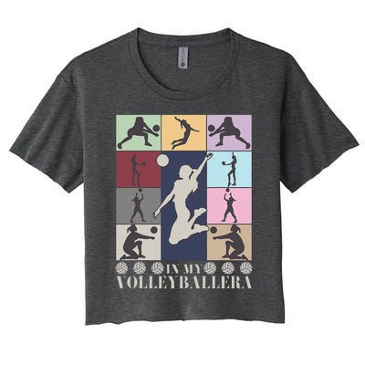 In My Volleyball Era Retro Vintage Volleyball Sport Game Day Women's Crop Top Tee