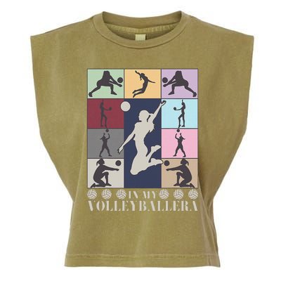 In My Volleyball Era Retro Vintage Volleyball Sport Game Day Garment-Dyed Women's Muscle Tee