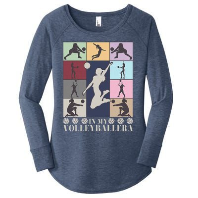 In My Volleyball Era Retro Vintage Volleyball Sport Game Day Women's Perfect Tri Tunic Long Sleeve Shirt