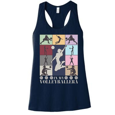 In My Volleyball Era Retro Vintage Volleyball Sport Game Day Women's Racerback Tank