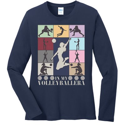 In My Volleyball Era Retro Vintage Volleyball Sport Game Day Ladies Long Sleeve Shirt