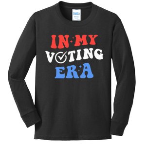 In My Voting Era Usa Flag 2024 Election Kids Long Sleeve Shirt