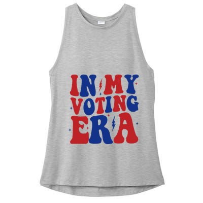 In My Voting Era Retro Election Ladies PosiCharge Tri-Blend Wicking Tank