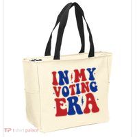 In My Voting Era Retro Election Zip Tote Bag