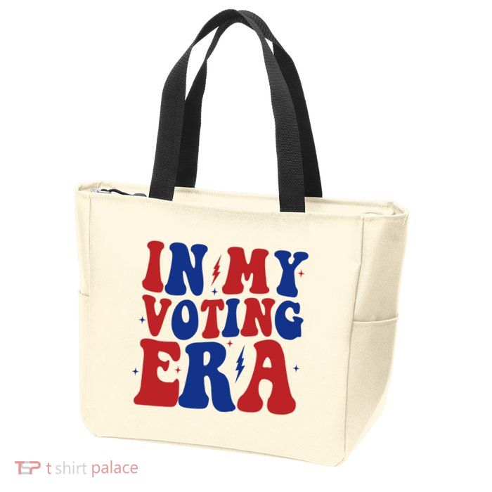 In My Voting Era Retro Election Zip Tote Bag