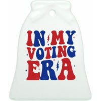 In My Voting Era Retro Election Ceramic Bell Ornament