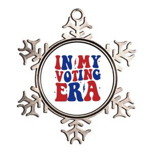 In My Voting Era Retro Election Metallic Star Ornament