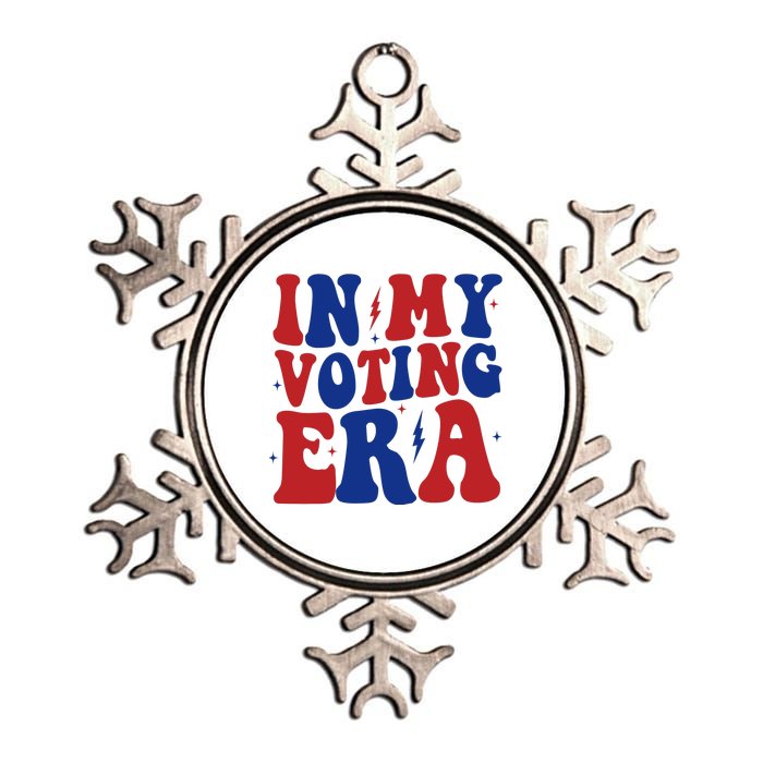 In My Voting Era Retro Election Metallic Star Ornament