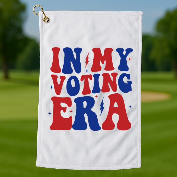 In My Voting Era Retro Election Golf Towel