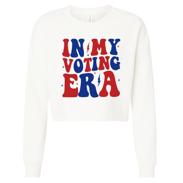 In My Voting Era Retro Election Cropped Pullover Crew
