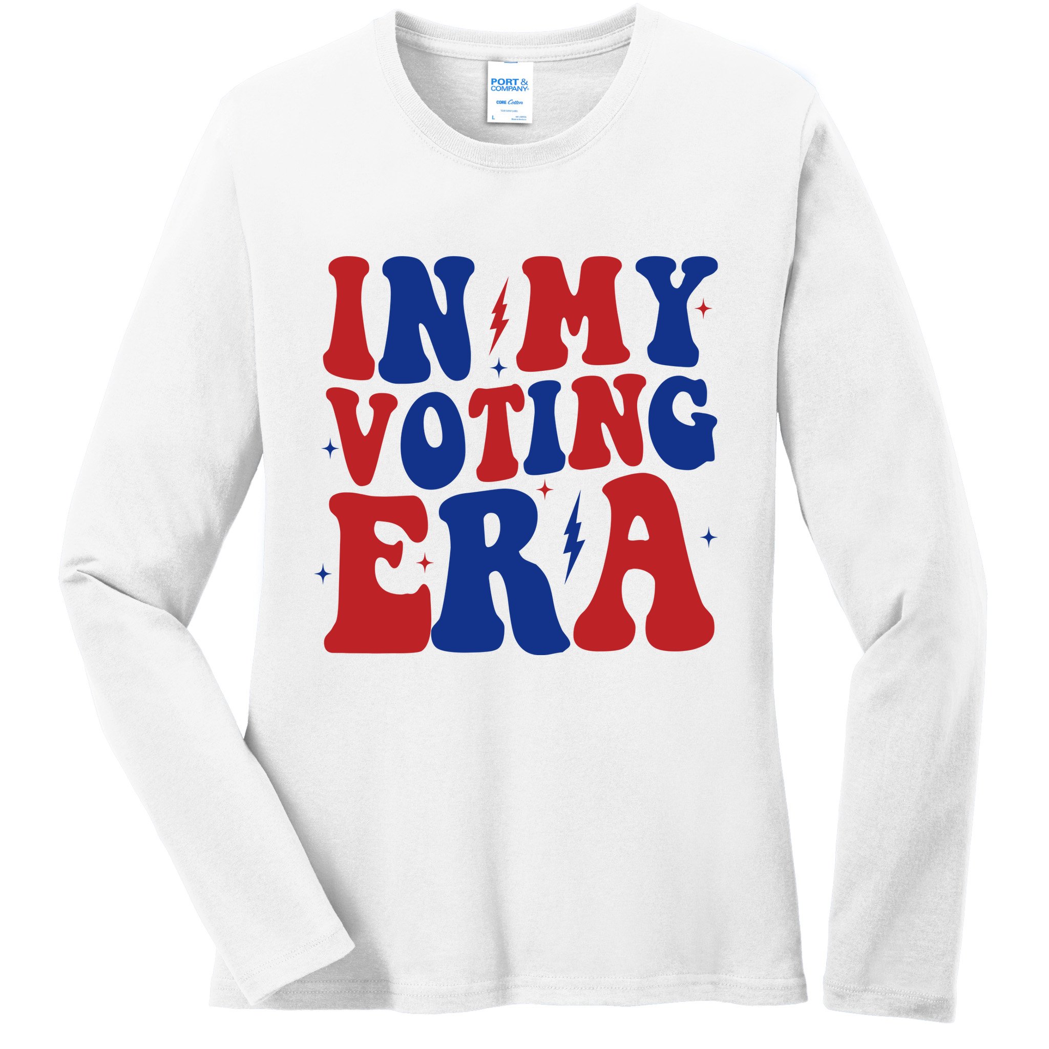 In My Voting Era Retro Election Ladies Long Sleeve Shirt