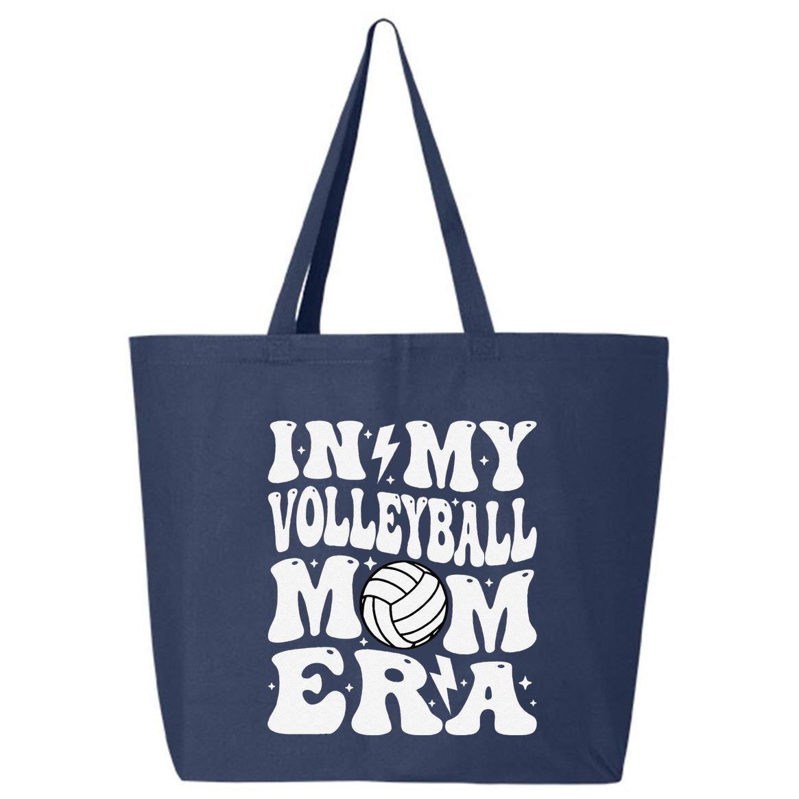 In My Volleyball Mom Era Funny Mama Mothers Day Groovy 25L Jumbo Tote