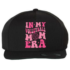 In My Volleyball Mom Era Mama Mothers Day Groovy (On Back) Wool Snapback Cap