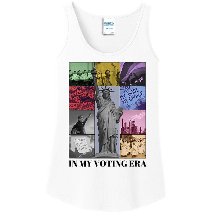 In My Voting Era Presidential Election 2024 Harris Walz Ladies Essential Tank