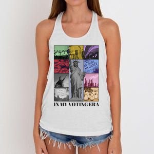 In My Voting Era Presidential Election 2024 Harris Walz Women's Knotted Racerback Tank