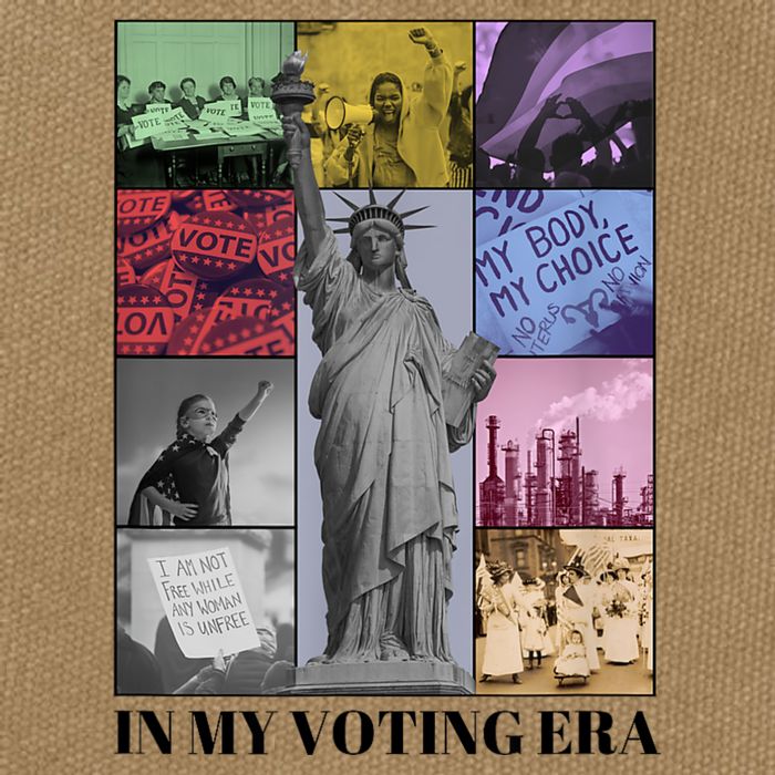 In My Voting Era Presidential Election 2024 Harris Walz Cotton Canvas Backpack