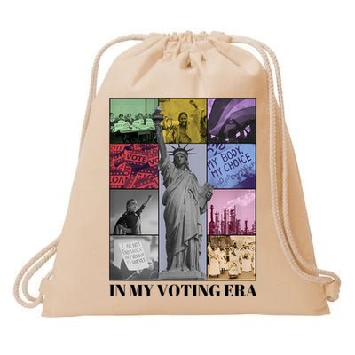 In My Voting Era Presidential Election 2024 Harris Walz Drawstring Bag