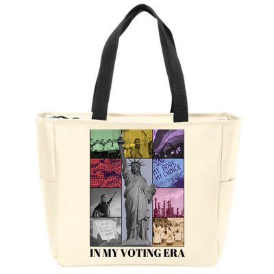 In My Voting Era Presidential Election 2024 Harris Walz Zip Tote Bag