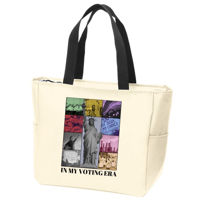 In My Voting Era Presidential Election 2024 Harris Walz Zip Tote Bag