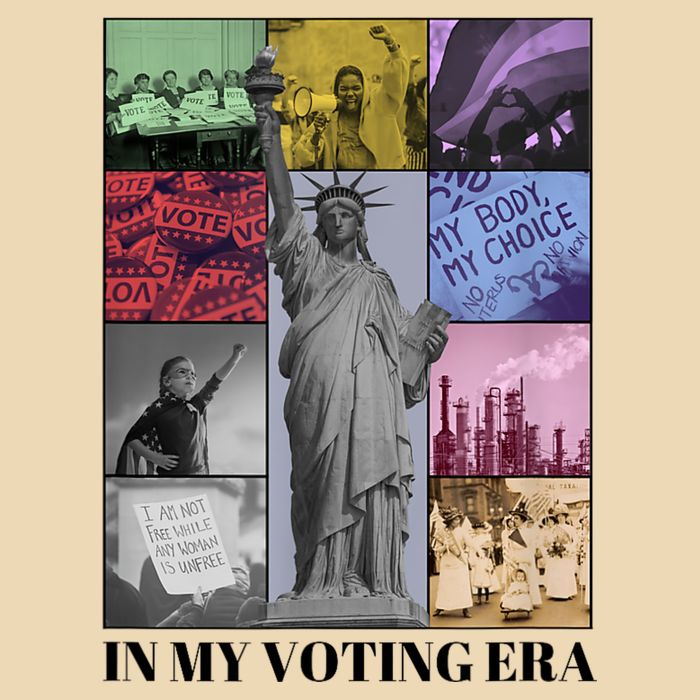 In My Voting Era Presidential Election 2024 Harris Walz Zip Tote Bag
